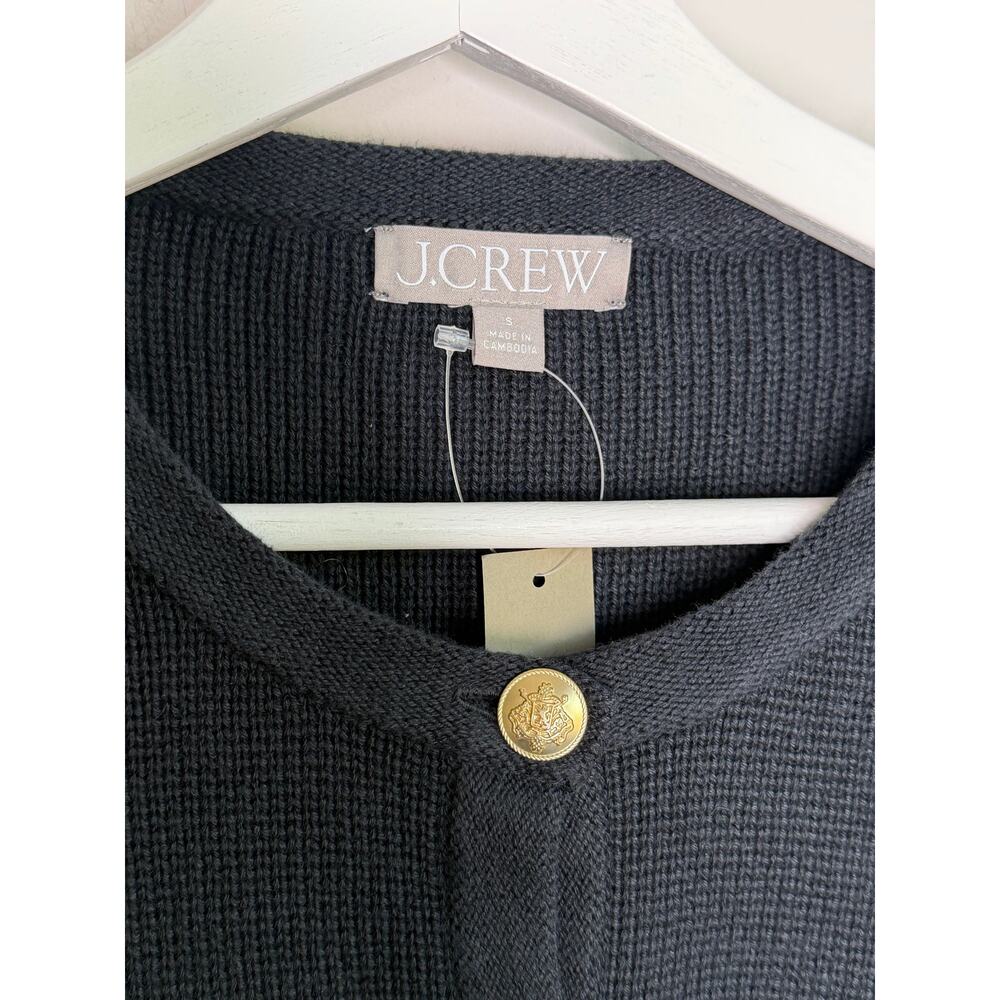 J. Crew Emilie Long Sleeve Button Front Knit Cardigan Sweater Black Womens S NWT - Picture 11 of 12